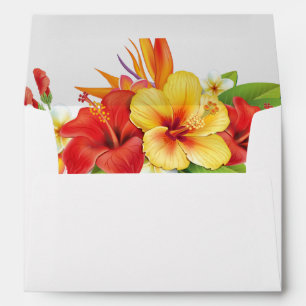 Elegant Hibiscus Tropical Floral Envelope