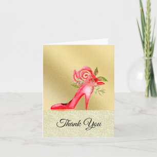 Elegant High Heal Thank You Card
