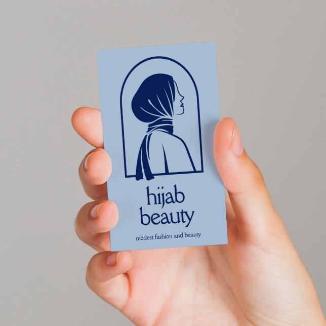 Elegant Hijab Logo Minimalist Muslim Islamic Business Card (Creator Uploaded)