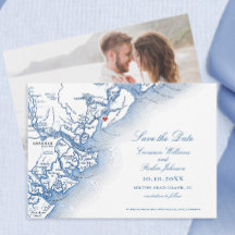 Elegant Hilton Head South Carolina Map Wedding