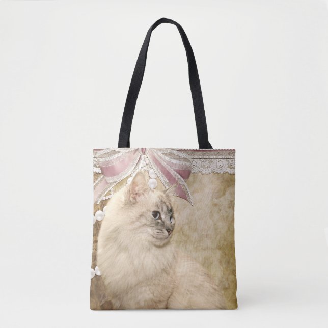 Elegant Himalayan Persian cat Tote Bag (Front)