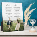 Elegant His & Hers Wedding Vows Minimal Photo