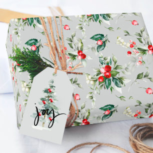 Elegant Holiday Berry Christmas  Wrapping Paper