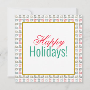 Elegant Holiday Business Logo/Photo Poinsettia Art Card