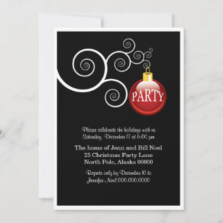 Elegant Holiday Christmas Party Invitations