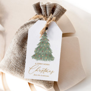 Elegant Holiday Christmas Tree Gift Tags