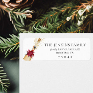 Elegant Holiday Cocktail Party Return Address
