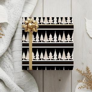 Elegant Holiday Evergreen Forest Trees Christmas Wrapping Paper