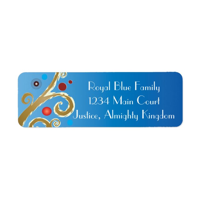 Elegant Holiday gold and blue (Front)