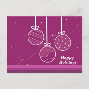 Elegant Holiday Ornaments Postcard
