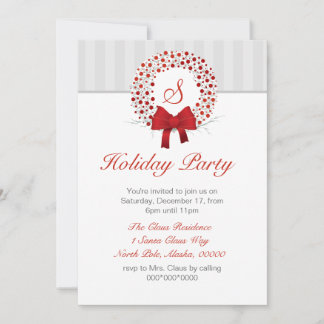 Elegant Holiday Party Custom Invitations