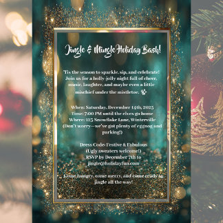 Elegant Holiday Party Festive Acrylic Invitations