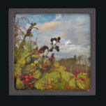 Elegant Holly Christmas, Jewellery Box<br><div class="desc">Elegant Holly Christmas,   blue sky Photo by Sandy Closs xmas Christmas holly,  berries, "holly berry""holly berries""elegant christmas" "christmas flowers""christmas floral"blue green white</div>