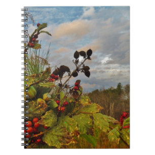 Elegant Holly Christmas, Spiral Notebook