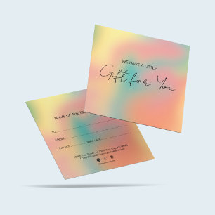 Elegant Holographic Beautician Gift Certificate