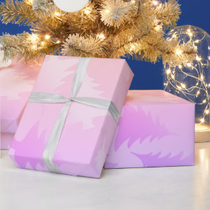 Elegant holographic Christmas tree pattern Wrapping Paper