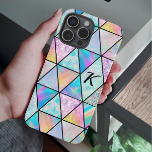 Elegant holographic colourful iPhone 16 pro case