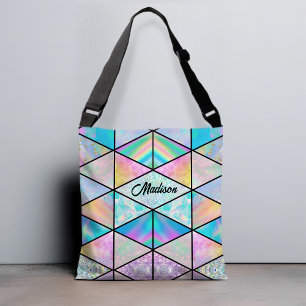 Elegant holographic colourful crossbody bag