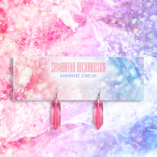 Elegant Holographic Earring Jewellery Display Hold Mini Business Card