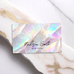 Elegant Holographic Opal Gemstone  Business Card