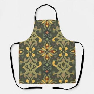 Elegant Home Decor Apron with Colourful Seamless P