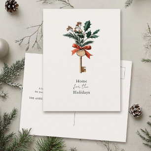 Elegant Home for the Holidays Real Estate Business Holiday Postcard