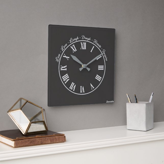 Elegant Home & Office Decor Square Wall Clock (Office)