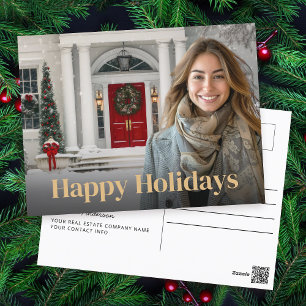 Elegant Home Realtor Photo Holiday Card