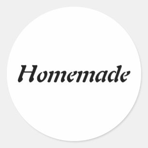 Elegant Homemade Minimalist Classic Round Sticker