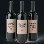 Elegant Homemade With Love Rustic Kraft Christmas Wine Label<br><div class="desc">A personalised "homemade with love" gift tag on a kraft coloured background. Make it yours by adding your own name. A pretty finishing touch for all of your homemade gifts. Designed for you by Blackberry Boulevard. NOTE: if you want this sticker in a square shape, or heart shape look below...</div>