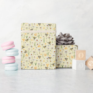 Elegant Honey Bee Baby Shower  Wrapping Paper