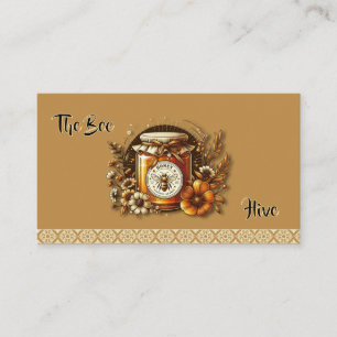 Elegant Honey Jar for Beekeepers & Honey Producers Business Card