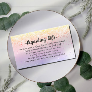 Elegant Honeymoon Fund bridal shower or wedding En Enclosure Card