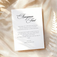 Elegant Honeymoon Fund Enclosure Cards