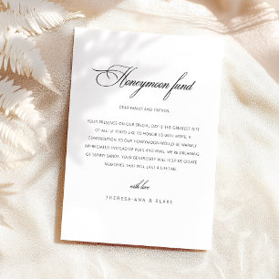 Elegant Honeymoon Fund Enclosure Cards