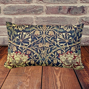 Elegant Honeysuckle Vintage Floral  Lumbar Cushion