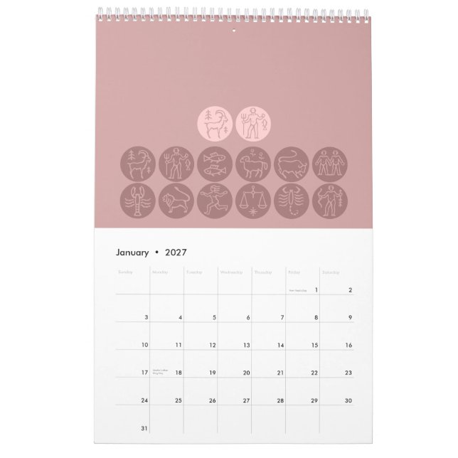 Elegant Horoscope Calendar (Jan 2027)
