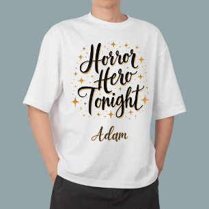 Elegant "Horror Hero Tonight" Name Halloween Sweatshirt