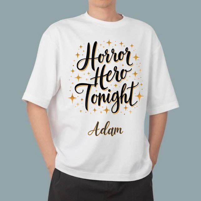 Elegant "Horror Hero Tonight" Name Halloween Sweatshirt (Creator Uploaded)