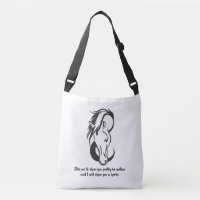 Elegant Horse Bag with Poetry Quote