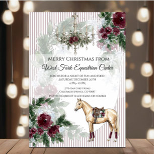 Elegant Horse Christmas Party Invitation