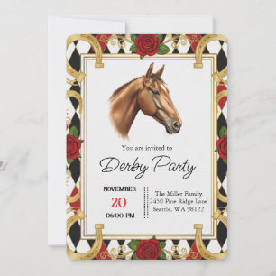 Elegant Horse Derby Party Invitation
