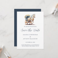 Elegant Horse Drawn Carriage Wedding Save the Date
