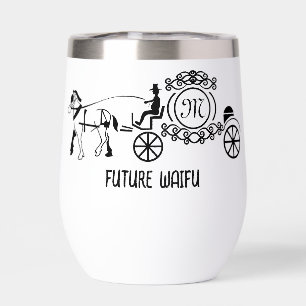 Elegant Horse Drawn Wedding Wagon Monogram