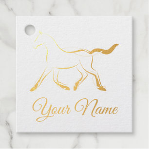 Elegant horse in black colour favour tags