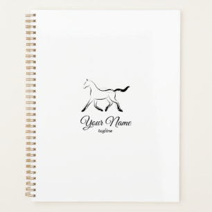 Elegant horse in black colour planner