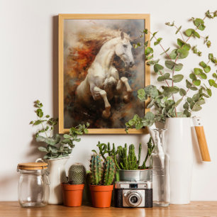 Elegant Horse Modern Decor Watercolor