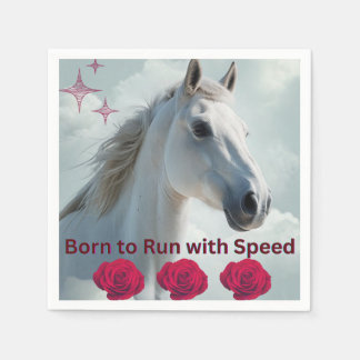 Elegant Horse Portrait for Equestrian Souls Napkin