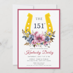 Elegant horse racing & equestrian theme invitation