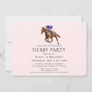 Elegant Horse Racing Garden Party Invitation